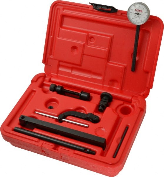 SPI - 0.001" Graduation, 0-100 Dial Reading, Indicator & Base Kit - 0.001 Inch Graduation, Includes Certificate of Calibration Traceable to NIST - Exact Tooling