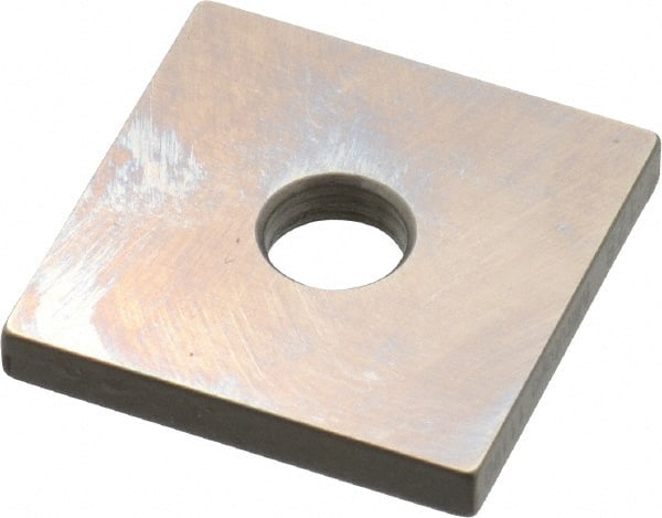 Mitutoyo - 0.128" Square Steel Gage Block - Accuracy Grade 0, Includes Certificate of Inspection - Exact Tooling