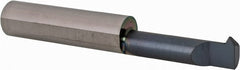 Scientific Cutting Tools - 1" Cutting Depth, 10 to 32 TPI, 0.32" Diam, Internal Thread, Solid Carbide, Single Point Threading Bar - AlTiN+ Finish, 2-1/2" OAL, 3/8" Shank Diam, 0.075" Projection from Edge, 60° Profile Angle - Exact Tooling