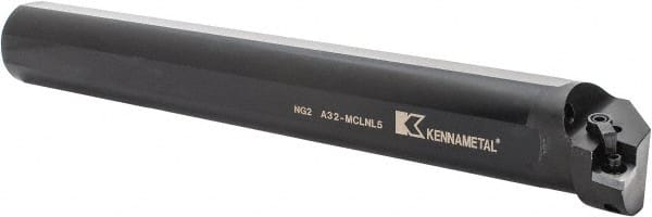 Kennametal - 2.4" Min Bore Diam, 16" OAL, 2" Shank Diam, A-MCLN Indexable Boring Bar - CN.. Insert, Screw or Clamp Holding Method - Exact Tooling