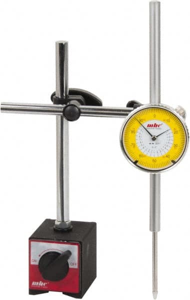 Value Collection - 0.001" Graduation, Indicator & Base Kit - 0.001 Inch Graduation, Includes Indicator, Magnetic Base, Point Set - Exact Tooling