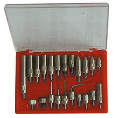 Value Collection - 0.001" Graduation, 0-100 Dial Reading, Indicator & Base Kit - 2" Base Length x 2" Base Width x 2-1/2" Base Height, 2-3/16" Dial Diam - Exact Tooling