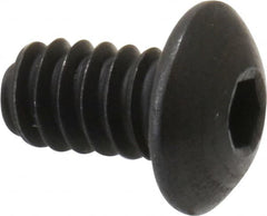 Holo-Krome - #4-40 UNC Hex Socket Drive, Button Screw - Alloy Steel, Black Oxide Finish, Fully Threaded, 3/16" Length Under Head - Exact Tooling