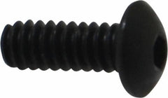 Holo-Krome - #4-40 UNC Hex Socket Drive, Button Screw - Alloy Steel, Black Oxide Finish, Fully Threaded, 5/16" Length Under Head - Exact Tooling