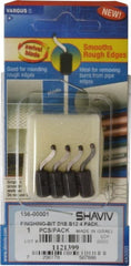 Shaviv - 5 Piece High Speed Steel Blade Hand Deburring Tool Set - B10 Blades, For Hole Edge, Straight Edge - Exact Tooling