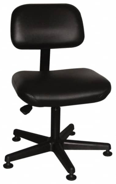 Bevco - Pneumatic Height Adjustable Chair - Vinyl Seat, Black - Exact Tooling