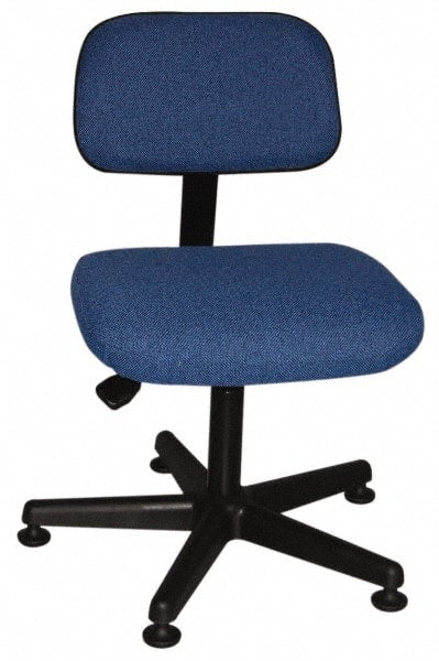Bevco - Pneumatic Height Adjustable Chair - Cloth Seat, Navy Blue - Exact Tooling