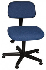 Bevco - Pneumatic Height Adjustable Chair - Cloth Seat, Navy Blue - Exact Tooling