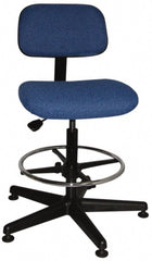 Bevco - Pneumatic Height Adjustable Chair - Cloth Seat, Navy Blue - Exact Tooling