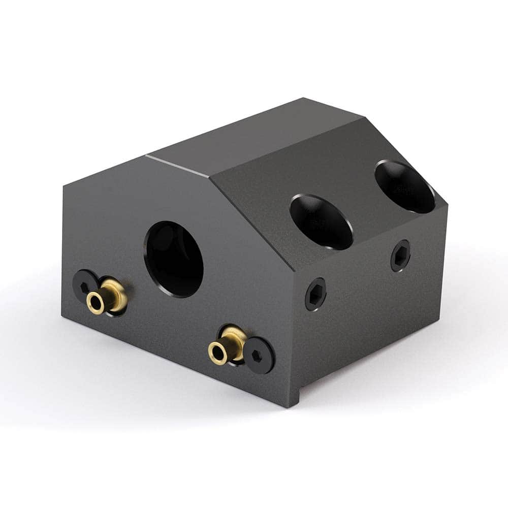 Global CNC Industries - Turret & VDI Tool Holders; Type: Haas ID Block ; Clamping System: 80mm X 45mm ; Tool Axis: ID ; Through Coolant: No ; Additional Information: 4 Mounting Holes - Exact Tooling