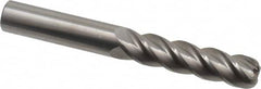 Accupro - 1/2", 4 Flute, Single End, Solid Carbide, 1/8" Corner Radius End Mill - 4" OAL, 40° Helix, Right Hand Flute, 2" LOC, Right Hand Cut - Exact Tooling