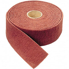 WALTER Surface Technologies - 30' Long x 4" Wide Nonwoven Roll - Coarse Grade, Tan, Aluminum Oxide - Exact Tooling