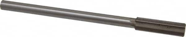Interstate - 0.584" High Speed Steel Chucking Reamer - Straight Flute, 0.4355" Straight Shank, 2" Flute Length, 8" OAL - Exact Tooling