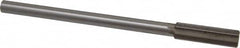 Interstate - 0.584" High Speed Steel Chucking Reamer - Straight Flute, 0.4355" Straight Shank, 2" Flute Length, 8" OAL - Exact Tooling