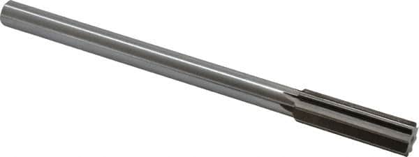 Interstate - 0.697" High Speed Steel Chucking Reamer - Straight Flute, 9/16" Straight Shank, 2-1/4" Flute Length, 9" OAL - Exact Tooling