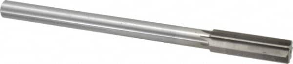 Interstate - 0.723" High Speed Steel Chucking Reamer - Straight Flute, 9/16" Straight Shank, 2-1/4" Flute Length, 9" OAL - Exact Tooling