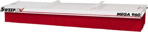 Sweepex - 12" Long x 96" Wide Sweeper Accessory - Stiff Polypropylene Bristles - Exact Tooling