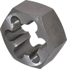 Interstate - 1-1/4 - 16 UNS Thread, 2-3/16" Hex, Right Hand Thread, Hex Rethreading Die - Carbon Steel, 1" Thick - Exact Tooling