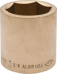 Ampco - 1-5/8", 3/4" Drive, Standard Hand Socket - 6 Points, 2-1/4" OAL, Aluminum Bronze - Exact Tooling