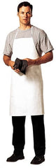 Dupont - 27" Wide x 36" Long x 12 mil Thick Chemical Resistant Bib Apron - Tychem SL, White, Resists Chemicals - Exact Tooling