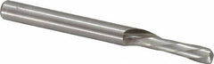 Onsrud - 1/4" Cutting Diam x 3/4" Length of Cut, 1 Flute, Downcut Spiral Router Bit - Uncoated, Right Hand Cut, High Speed Steel, 2-3/4" OAL x 1/4" Shank Diam, Single Edge, 19 to 32° Helix Angle - Exact Tooling