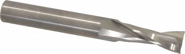 Onsrud - 1/2" Cutting Diam x 1-1/4" Length of Cut, 2 Flute, Upcut Spiral Router Bit - Uncoated, Right Hand Cut, Solid Carbide, 4" OAL x 1/2" Shank Diam, Double Edge, 22° Helix Angle - Exact Tooling