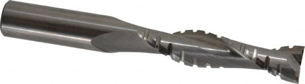 Onsrud - 1/2" Cutting Diam x 2-1/8" Length of Cut, 2 Flute, Upcut Spiral Router Bit - Uncoated, Right Hand Cut, Solid Carbide, 4" OAL x 1/2" Shank Diam, Chipbreaker, 30° Helix Angle - Exact Tooling