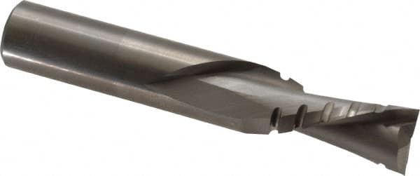 Onsrud - 1/2" Cutting Diam x 1-1/8" Length of Cut, 2 Flute, Downcut Spiral Router Bit - Uncoated, Right Hand Cut, Solid Carbide, 3" OAL x 1/2" Shank Diam, Chipbreaker, 30° Helix Angle - Exact Tooling