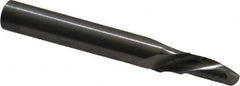 Onsrud - 3/16" Cutting Diam x 3/8" Length of Cut, 1 Flute, Downcut Spiral Router Bit - Uncoated, Right Hand Cut, Solid Carbide, 2" OAL x 1/4" Shank Diam, Single Edge, 22° Helix Angle - Exact Tooling