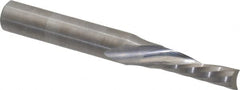 Onsrud - 3/16" Cutting Diam x 5/8" Length of Cut, 1 Flute, Downcut Spiral Router Bit - Uncoated, Right Hand Cut, Solid Carbide, 2" OAL x 1/4" Shank Diam, Single Edge, 21° Helix Angle - Exact Tooling