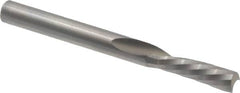 Onsrud - 3/16" Cutting Diam x 5/8" Length of Cut, 1 Flute, Downcut Spiral Router Bit - Uncoated, Right Hand Cut, Solid Carbide, 2" OAL x 3/16" Shank Diam, Single Edge, 21° Helix Angle - Exact Tooling