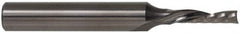 Onsrud - 1/2" Cutting Diam x 1-5/8" Length of Cut, 1 Flute, Downcut Spiral Router Bit - Uncoated, Right Hand Cut, Solid Carbide, 3-1/2" OAL x 1/2" Shank Diam, Single Edge, 21° Helix Angle - Exact Tooling