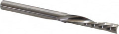 Onsrud - 1/4" Cutting Diam x 1-1/4" Length of Cut, 1 Flute, Downcut Spiral Router Bit - Uncoated, Right Hand Cut, Solid Carbide, 3" OAL x 1/4" Shank Diam, Single Edge, 21° Helix Angle - Exact Tooling