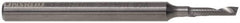 Accupro - 1/8" Cutting Diam x 1/4" Length of Cut, 1 Flute, Upcut Spiral Router Bit - Uncoated, Right Hand Cut, Solid Carbide, 1-1/2" OAL x 1/8" Shank Diam, Single Edge, 22° Helix Angle - Exact Tooling