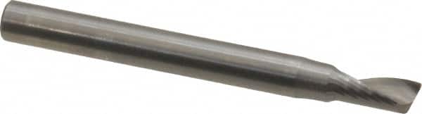 Onsrud - 7/32" Cutting Diam x 7/16" Length of Cut, 1 Flute, Upcut Spiral Router Bit - Uncoated, Right Hand Cut, Solid Carbide, 2-1/2" OAL x 1/4" Shank Diam, Single Edge, 22° Helix Angle - Exact Tooling