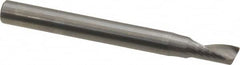 Onsrud - 7/32" Cutting Diam x 7/16" Length of Cut, 1 Flute, Upcut Spiral Router Bit - Uncoated, Right Hand Cut, Solid Carbide, 2-1/2" OAL x 1/4" Shank Diam, Single Edge, 22° Helix Angle - Exact Tooling