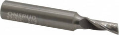 Onsrud - 5/16" Cutting Diam x 3/4" Length of Cut, 1 Flute, Upcut Spiral Router Bit - Uncoated, Right Hand Cut, Solid Carbide, 3" OAL x 1/2" Shank Diam, Single Edge, 22° Helix Angle - Exact Tooling