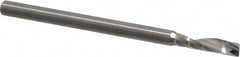 Onsrud - 1/8" Cutting Diam x 1/2" Length of Cut, 1 Flute, Upcut Spiral Router Bit - Uncoated, Right Hand Cut, Solid Carbide, 2" OAL x 1/8" Shank Diam, Single Edge, 21° Helix Angle - Exact Tooling