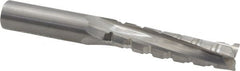 Onsrud - 1/2" Cutting Diam x 2-1/8" Length of Cut, 3 Flute, Upcut Spiral Router Bit - Uncoated, Right Hand Cut, Solid Carbide, 4" OAL x 1/2" Shank Diam, Three Edge, 10° Helix Angle - Exact Tooling