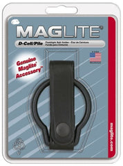 Mag-Lite - Leather Belt Holster - Black, Compatible with Maglite D Batteries - Exact Tooling