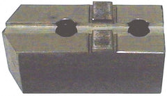 H & R Manufacturing - Tongue & Groove Attachment, Square Soft Lathe Chuck Jaw - Steel, 1-1/2" Btw Mount Hole Ctrs, 3-3/16" Long x 1-1/4" Wide x 3-3/8" High, 5/16" Groove - Exact Tooling