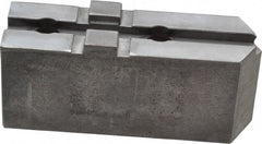 H & R Manufacturing - Tongue & Groove Attachment, Square Soft Lathe Chuck Jaw - Steel, 1-3/4" Btw Mount Hole Ctrs, 3-15/16" Long x 1-1/4" Wide x 1-5/8" High, 5/16" Groove - Exact Tooling