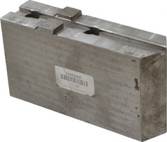 H & R Manufacturing - Tongue & Groove Attachment, Square Soft Lathe Chuck Jaw - Steel, 3" Btw Mount Hole Ctrs, 7-1/4" Long x 2" Wide x 3-13/16" High, 1/2" Groove - Exact Tooling
