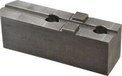 H & R Manufacturing - Tongue & Groove Attachment, Square Soft Lathe Chuck Jaw - Steel, 3" Btw Mount Hole Ctrs, 7-1/4" Long x 2" Wide x 2-5/16" High, 1/2" Groove - Exact Tooling