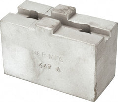 H & R Manufacturing - Tongue & Groove Attachment, Square Soft Lathe Chuck Jaw - Aluminum, 1-1/2" Btw Mount Hole Ctrs, 2-5/8" Long x 1-1/4" Wide x 1-5/8" High, 5/16" Groove - Exact Tooling
