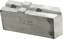 H & R Manufacturing - Tongue & Groove Attachment, Square Soft Lathe Chuck Jaw - Aluminum, 1-3/4" Btw Mount Hole Ctrs, 3-15/16" Long x 1-1/4" Wide x 1-5/8" High, 5/16" Groove - Exact Tooling