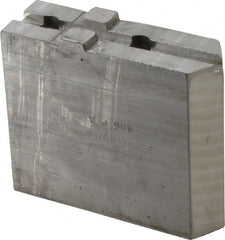H & R Manufacturing - Tongue & Groove Attachment, Square Soft Lathe Chuck Jaw - Aluminum, 1-3/4" Btw Mount Hole Ctrs, 3-15/16" Long x 1-1/4" Wide x 3-3/8" High, 5/16" Groove - Exact Tooling