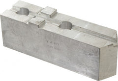 H & R Manufacturing - Tongue & Groove Attachment, Square Soft Lathe Chuck Jaw - Aluminum, 3" Btw Mount Hole Ctrs, 7-1/4" Long x 2" Wide x 2-5/16" High, 1/2" Groove - Exact Tooling
