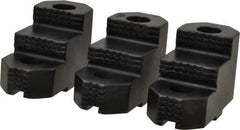 H & R Manufacturing - 8" Max Chuck Diam Compatibility, Mild Carburized Steel Tongue & Groove Hard Lathe Top Jaws - 2 Steps, 5/16" Groove Width, 1-1/2" Wide x 3.286" Long x 1.969" High - Exact Tooling