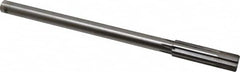 Made in USA - 0.539" Carbide-Tipped 6 Flute Chucking Reamer - Straight Flute, 7/16" Straight Shank, 2" Flute Length, 8" OAL - Exact Tooling